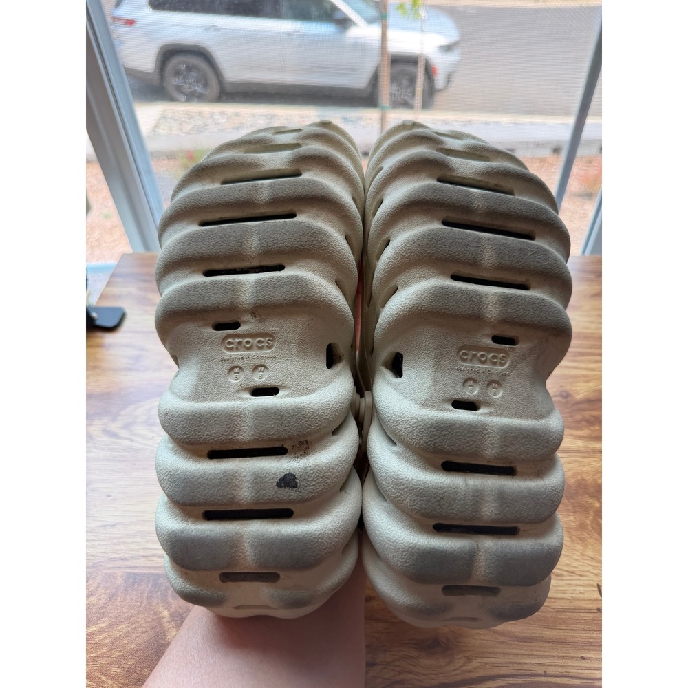 Crocs Echo Clog Tumbleweed Beige Sporty Streetwear Shoes Mens 6 Womens 8 - Picture 6 of 9